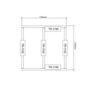 Power 4x4 Wooden Decking Kit Dimensions