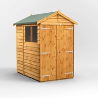 Power 6x4 Overlap Apex Wooden Shed Double Door