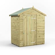 Power 4x6 Premium Apex Windowless Wooden Shed