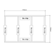 Power 4x6 Wooden Decking Kit Dimensions