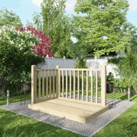 Power 4x6 Wooden Decking Kit with Two Handrails