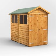 Power 8x4 Overlap Apex Wooden Shed Double Door