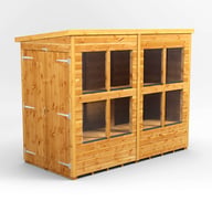 Power 8x4 Pent Potting Shed Double Door