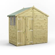 Power 4x8 Premium Apex Wooden Shed Optional Double Doors