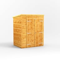 Power 5x4 Pent Tool Shed with Double Door