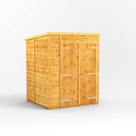 Power 5x5 Pent Tool Shed with Double Door