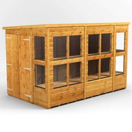 Power 10x6 Pent Potting Shed Double Door