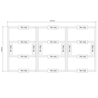 Power 6x12 Wooden Decking Kit Dimensions