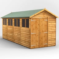 Power 16x6 Overlap Apex Wooden Shed Double Door