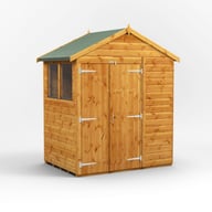 Power 4x6 Apex Wooden Shed Double Doors