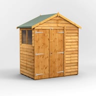 Power 4x6 Overlap Apex Wooden Shed Double Door