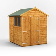 Power 6x6 Apex Wooden Shed Double Doors