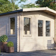 Power 8x12 Chalet Garden Building 28mm Door Right