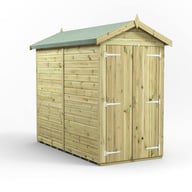 Power 8x4 Premium Apex Windowless Wooden Shed Double Doors