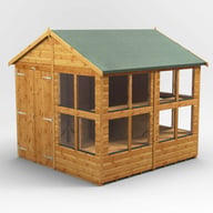 Power 8x8 Apex Potting Shed Double Door