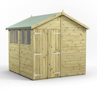 Power 8x8 Premium Apex Wooden Shed Optional Double Doors