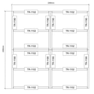 Power 8x8 Wooden Decking Kit Dimensions