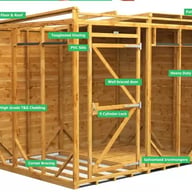 Pent Security Shed technical Image