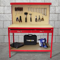 Bulldog 120cm Toolbench with Drawers and Pegboard