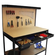 Bulldog 120cm Toolbench with Drawers and Pegboard