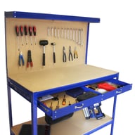 Bulldog 120cm Toolbench with Drawers and Pegboard