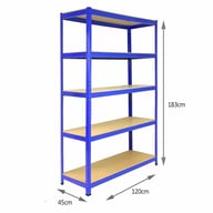 Bulldog 5 Tier 120cm x 45cm Shelving Blue Dimensions