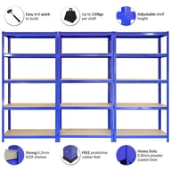 Bulldog 5 Tier 75cm Shelving Blue Features