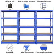 Bulldog 5 Tier 90cm Shelving Blue Features