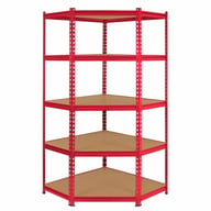 Bulldog 5 Tier Corner Shelving Red