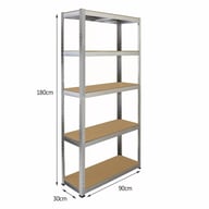 Bulldog 5 Tier Galvanised Shelving Dimensions