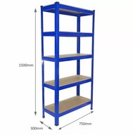 Bulldog 5 Tier Shelving Blue Dimensions