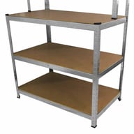Bulldog Workbench and Shelves 100cm in Silver