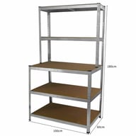 Bulldog Workbench and Shelves 100cm Silver Dimensions