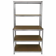 Bulldog Workbench with Adjustable Shelves 100cm in Silver