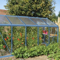 ACD 8x12 Straight Wall Greenhouse RAL Colour - Illustrative digitally recoloured RAL 5024 Pastel blue finish