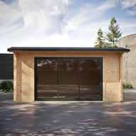 Power 20x10 Apex Aluminium Log Cabin 44mm image 2