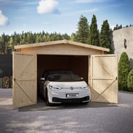 Power 20x10 Apex Log Cabin Garage 44mm image 2