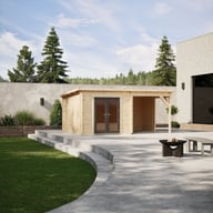 Power 20x10 Canopy Log Cabin 44mm lifestyle view