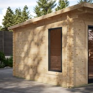 Power 20x10 Pent Aluminium Log Cabin 44mm image 3