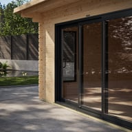 Power 20x10 Pent Aluminium Log Cabin 44mm image 4