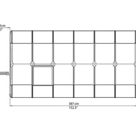 Palram Canopia EcoGrow 6x12 Greenhouse Plan Dimensions