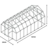 Palram Canopia Hobby Gardener 8x16 Greenhouse dimensions