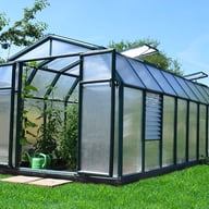Palram Canopia Hobby Gardener 8x16 Greenhouse with Polycarbonate Glazing and Louvre