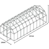 Palram Canopia Hobby Gardener 8x20 Greenhouse Dimensions