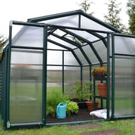 Palram Canopia Hobby Gardener 8x8 Greenhouse with Polycarbonate Glazing and Large Doorway