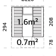 Palmako Anita 1.6 Glass Wall Home Sauna