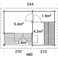 Palmako Sanna 11.5 Home Sauna