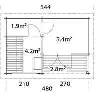 Palmako Sanna 11.5 Home Sauna