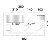 Palmako Sanna 6.8 Home Sauna