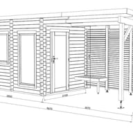 Palmako Sanna 6.8 Canopy Home Sauna